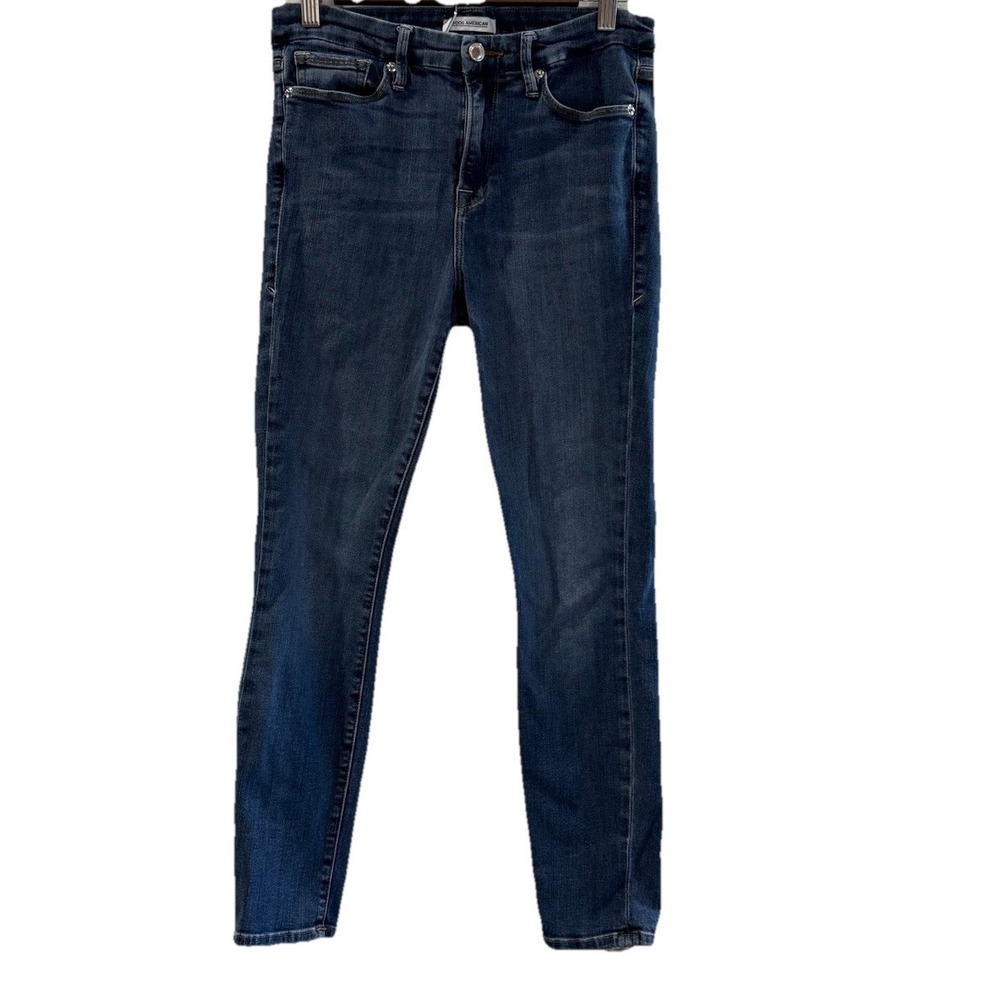 Good American Women's Skinny Jeans - Dark Blue